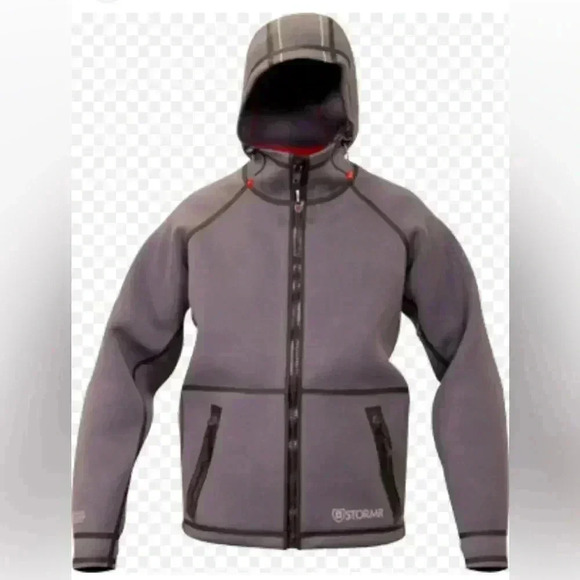 STORMR Men's Typhoon Neoprene Waterproof Windproof  Foul Weather Jacket Size S - Picture 9 of 9